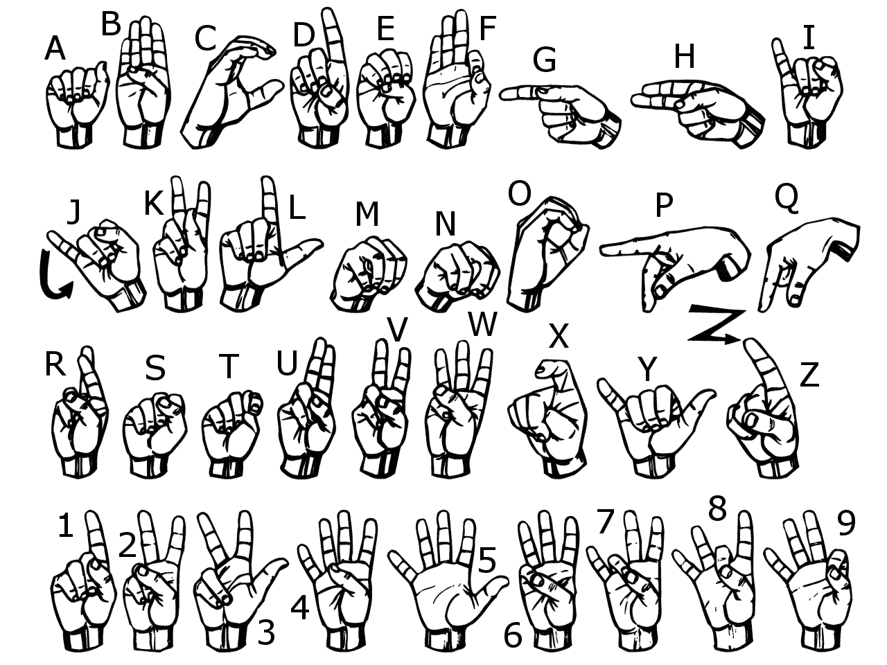 ASL "Gallaudet" type font